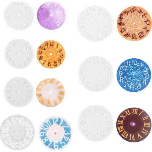 Clock Silicone Epoxy Resin Mold DIY Clay Craft Jewelry Making Tools Home Decoration