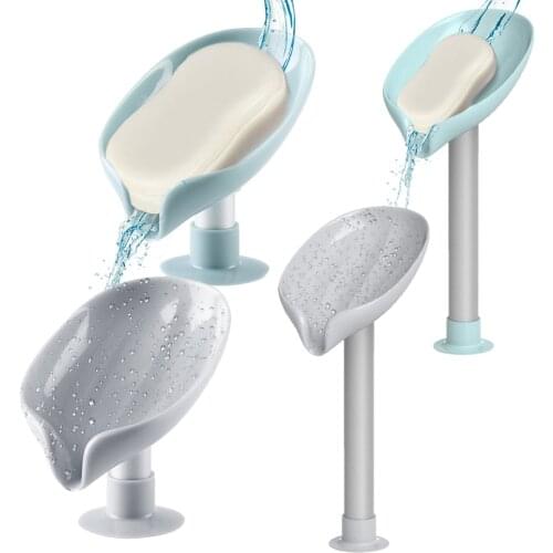 Leaf Shape Soap Holder Drain Soap Holder Box Sponge Drain Rack Bathroom Shower Soap Plate Tray Bathroom Supplies Bathroom Gadge