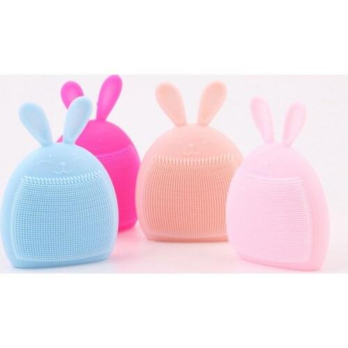 Baby Bath Brush Bunny Shape Silicone Baby Cradle Cap Brush Exfoliate and Massage for Hair Care and Body Care