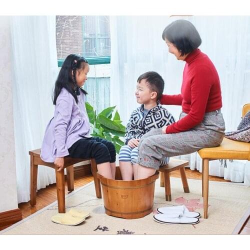 Efficient insulation foot care bucket anti-corrosion deodorization wooden pedicure basin household Eco-friendly health tool
