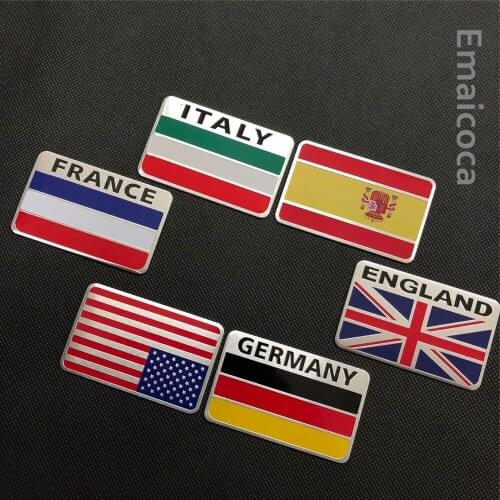 Emaicoca car-styling 3D Aluminum National Flag Case for Ford C-MAX S-MAX B-MAX EDGE Explorer EXPEDITION EVOS START