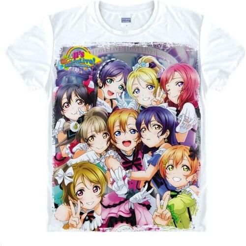Love live T-Shirt Chika Takami Shirt Mans summer t-shirts Cute Girls' white t-shirts womens fashion anime shirt cosplay gift a