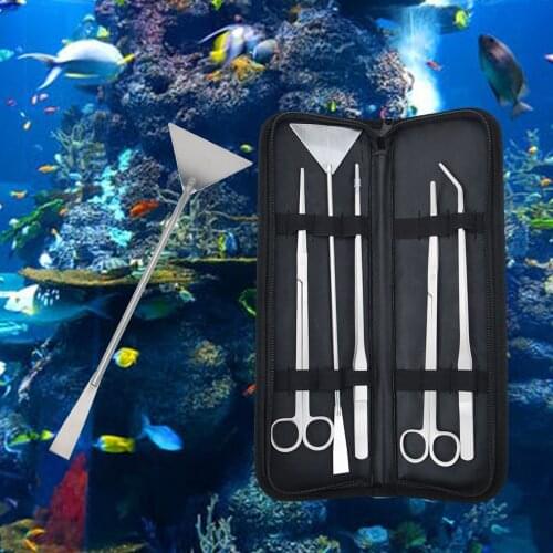 Aquarium Plants Tools Aquascaping Tweezers Scissor Spatula Tool Stainless Steel Aquarium Tank Aquascaping Tools Set for Fish