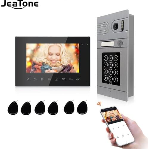 Jeatone 7 inch Tuya Wifi Video Intercom for Home Video Door Phone 720P/AHD Calling Panel Support Electric Locks Remote Control