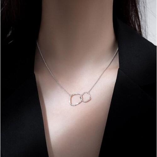 JIAYIJIADUO stainless steel necklace women pendant necklace chokers for women fashion jewlery best friend necklace kolye