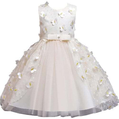 KEAIYOUHUO Summer Dress New Flower Girls Wedding Dress Children Evening Party Lace Princess Ball Gown Girls Clothing 1 To 5 Age