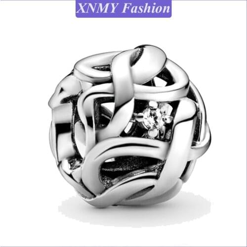Hot Sale Silver Color Hollow Infinite Surround Charm Beads Fit Original Pandora Bracelet Bangle Lucky Jewelry Making DIY Gift