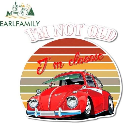 EARLFAMILY 13cm x 12.8cm for Im Not Old Classic Beetle Decal Windows Refrigerator Car Stickers Cartoon Motorcycle VAN Decoration