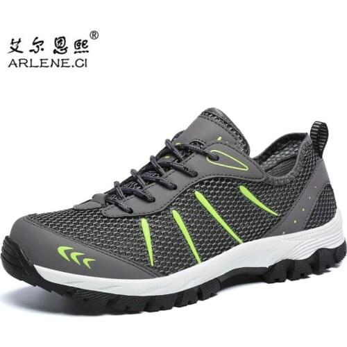2018 Newest Plus Size 39-48 Outdoor Hiking Shoes for Men Breathable Lightweight Sneakers Sport Shoes Men Walking Trekking Shoes