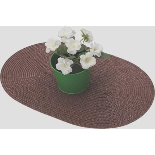 Oval Woven Mat Insulated Western Mat pp Table Mat Homeware Anti-hot Bowl Mat Place Mats For Dining Table Kitchen Accessories