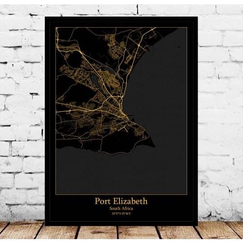 Port Elizabeth Map Poster