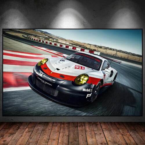 Porsche 911 RSR Race Car Supercar Canvas Painting Posters and Prints Wall Art Modern PicturesFor Living Room Home Decor Cuadros
