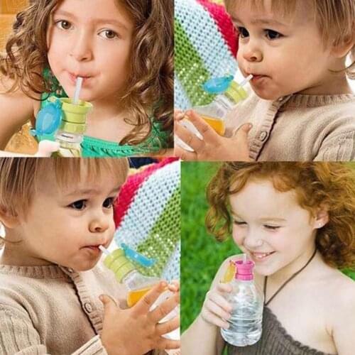 Portable Hygiene Drink Feeder No Spill Choke Cute Water For Baby Tube Straw Cap Infants With Bottle Easy Drinking Adapter K C7G5