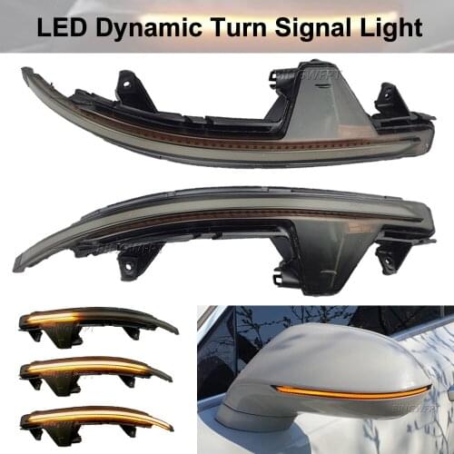 Flowing Side Wing Rearview Mirror Indicator Blinker LED Dynamic Turn Signal Light For Audi A7 S7 RS7 2011-2017
