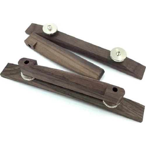 Professional 6 String Ebony Wood Jazz Bridge for Archtop Jazz Guitars Parts Accessories