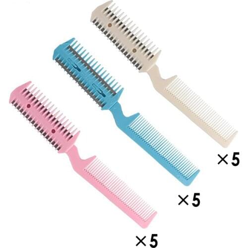 5 Packs Razor Comb Hair Cutter Comb Cutting Scissors Double Edge Razor