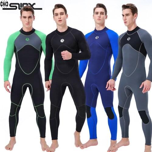 SLINX Men 3mm Neoprene Diving suit Elastic long sleevd Spearfishing Suit Semi Sealed Surf Wetsuits Equipment Jellyfish clothing