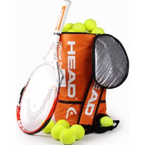 Black Orange Tennis Bag Head Racket Bags For 70-100 Pieces Tennis Balls With Heat Insulation Women Men Padel Accessories