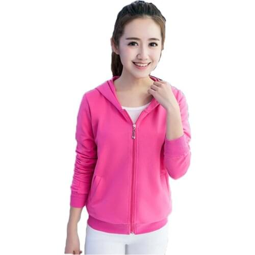 Hoodies women 2019 spring and autumn New Korean version of the casual long-sleeve 2XL white pink yellow fashion sweatshirt JD372
