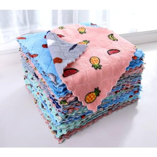 Kitchen Anti-grease Cleaning Cloth Super Absorbent Microfiber kitchen wiping rags household washing dish kitchen Cleaning towels