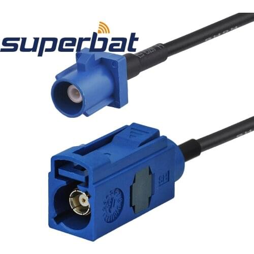 Superbat GPS Antenna Extension Cable Fakra C Plug to Jack Connector RG174 4m for Telematics or Navigati