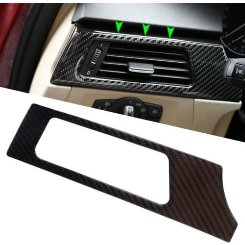 Carbon Fiber Car Inner Left Air Vent Outlet Frame Cover Trim Fit For BMW 3 Series E90 E92 E93 2005-2007 2008 2009 2010 2011 2012