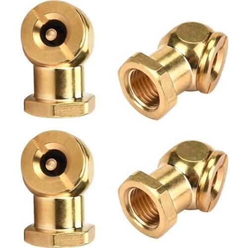 LBER 4 Packs Closed Ball Air Chuck, 1/4 Inch Portable Air Chuck for Inflator Gauge Compressor Accessories