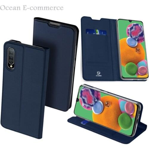 High Quality Skin Touch Pu Leather Case For Samsung Galaxy A90 5g Cases Luxury Thin Flip Card Slot Cover For Samsung A90 5g Case