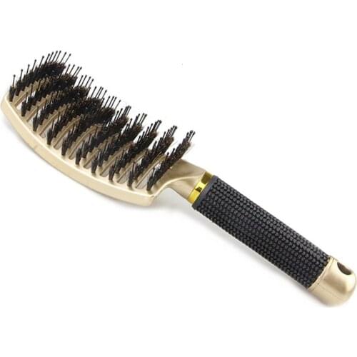 Women Men Hair Scalp Massage Comb Bristle & Nylon Hairbrush Wet Curly Detangle Hair Brush for Salon Hairdressing Styling Tools