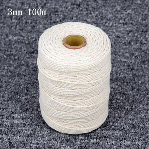 1mm-3mm Natural Beige Cotton Twisted Cord Rope Craft Decorative Cotton Cord Thread Tapestry Rope Different Kind Of Crafts