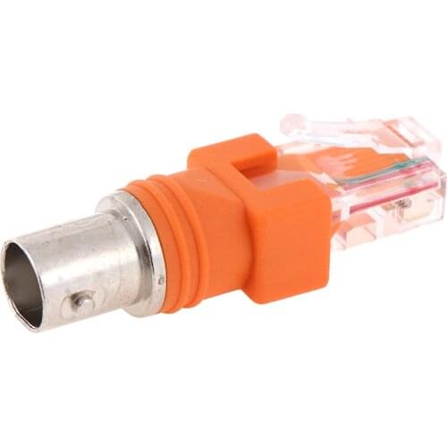 1pcs BNC Female To RJ45 Male Coaxial Coax Barrel Coupler Adapter RJ45 To RF Connector