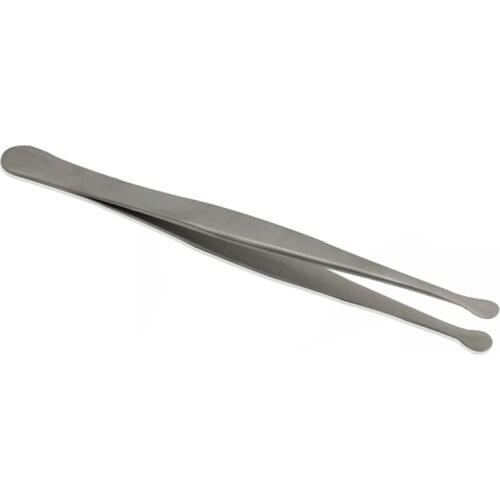 12cm Vehicle Wrap Tool Stainless Steel Flat Round Tip Tweezers MO-A13
