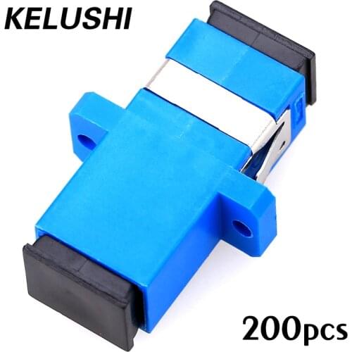 200pcs / lots Free Shipping New Carrier-Class Fiber Optic Connector SC-SC CouplerAdapter SC / UPC SM Flange Singlemode Simplex