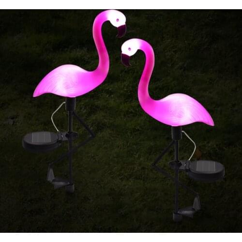 3Pcs/lot LED Solar Stake Light Flamingo Light Solar Lights Lantern Decorative Outdoor Lawn Yard Lamp Solar Powered Pathway Light