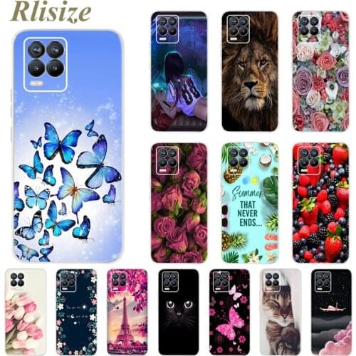 Realme 8 Case Beautiful Butterfly Rose Cover Soft Slim Fundas For Oppo Realme 8 Pro Phone Cases Realme8 RMX3085 Back Cover 6.4