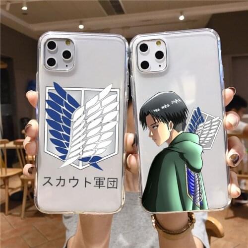 Anime Japanese attack on Titan Phone Case For iphone 12 mini 11 pro XS MAX 8 7 6 6S Plus X SE2020 XR Soft TPU Fundas Coque case