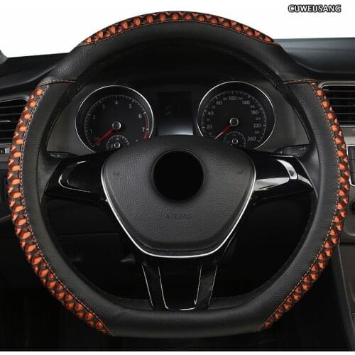 CUWEUSANG Leather Car Steering Wheel Cover For Hondas Civics CRV BRV Fit Jazz Accords City Freed Mobilio Stream