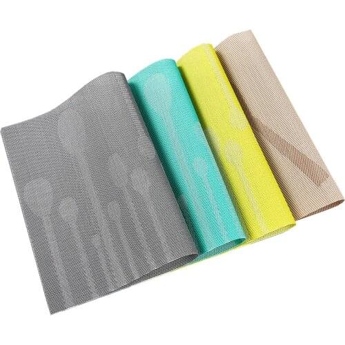 Home Decor Vinyl Table Placemat Food Mat Stain Resistant Anti-Slip Coaster Pad Japan Style Dining Table Mats 30x45cm