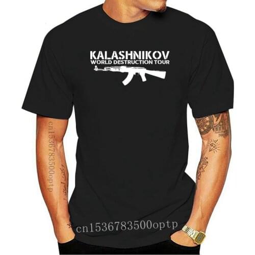 New Men Free Shipping Hot Sale Brand Clothing Tees Casual Male Ak 47 T Shirt S Xxxl Weapons Military Tee Shirt