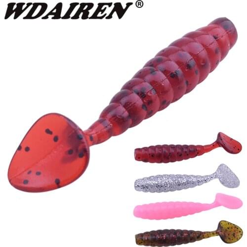 20Pcs/lot 1.3g 40mm Pesca Artificial Soft Lure Japan Shad Worm Swimbaits Jig Wobbler Head Fly Fishing Silicon Rubber Fish Lures