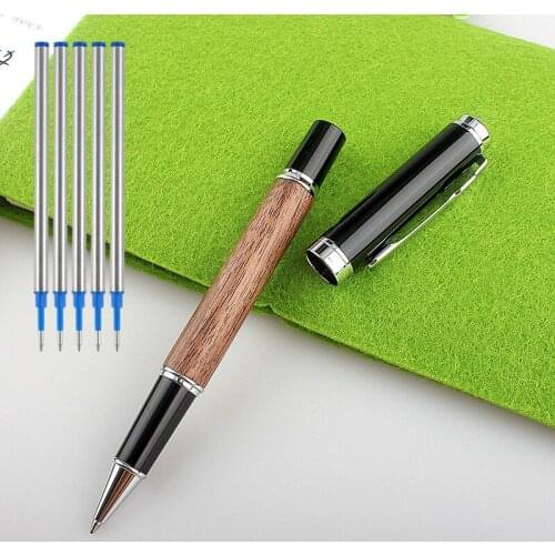 JINHAO Luxury Gift Pen Roller ball Pen Metal And wood Ballpoint Pens for office Gift office signature pen Stationery supplie