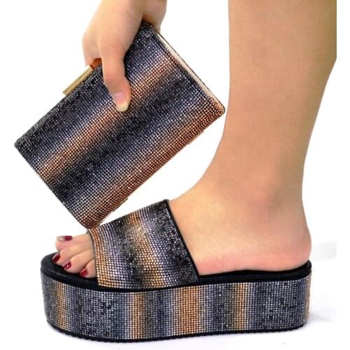 Doershow African fashion Shoes And Bag Matching Set With Hot Selling Women Italian Shoes And Bag Set For Party Wedding !HBA1-6