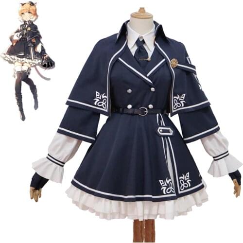 Game Arknights Mousse Cosplay Costume RHODES ISLAND Maid Dress Lovely Lolita Dress Halloween Carnival Uniform Outfit For Women