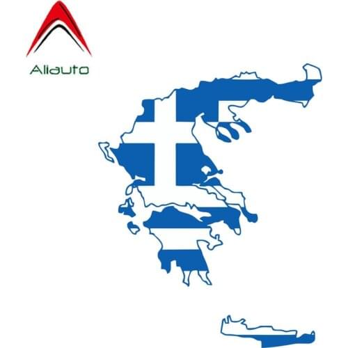Aliauto Creative Map Car Sticker Greece Flag Reflective Decal Automobile Motorcycles Decoration Accessories Vinyl,13cm*10cm