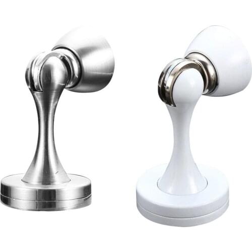 Magnetic Door Stop Stainless Steel Door Stopper Bathroom Heavy Duty Floor Wall Mount Wind-Proof Door Holder