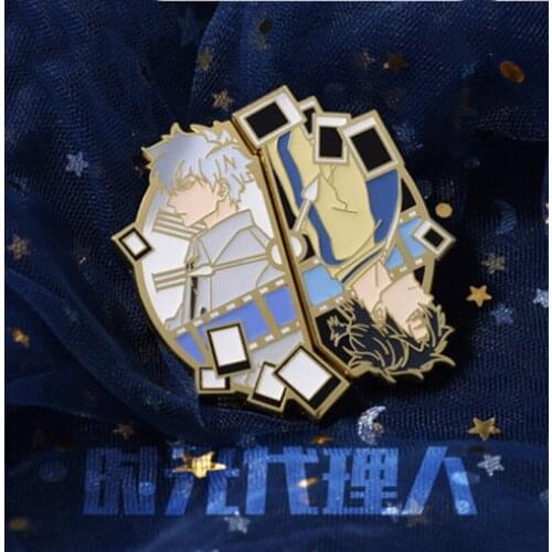 Anime Link Click Shiguang Daili Ren Cheng Xiaoshi Lu Guang Metal Badge Brooch Pin Sha Sa