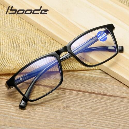 Iboode New PC invisible Dual-light Reading Glasses For Men Women Comfortable Presbyopia Eyeglasses TR90 With +1.0 +1.5 +2.5 +3.5