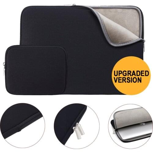Rainyear Laptop Bag Sleeve Zipper Case 11,13,14,15,15.6 Inch Tablet Notebook Bag General For Macbook Air Protective Case Black