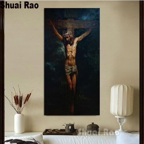 Crucifixion by Jesus Diamond Painting full square Diamond Embroidery bead round 5D cross Stitch mosaic pictures Christ believer
