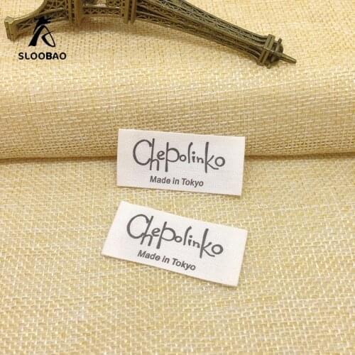 Customized garment labels clothing labels/printed cotton label/Trademark manufacture woven &printed tags Free Shipping